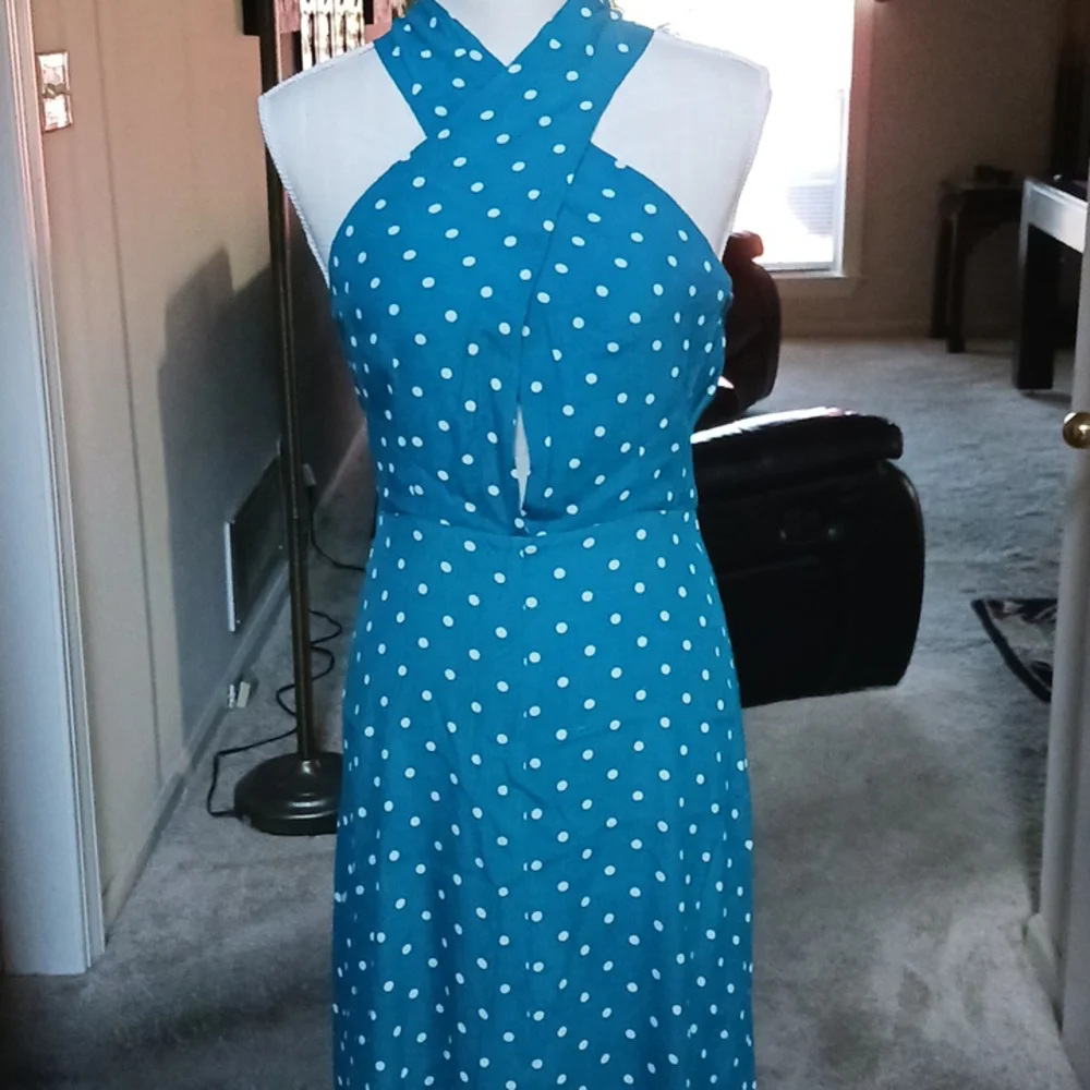 NWT MAXI SUNDRESS TEAL XS/S - Picture 13 of 14